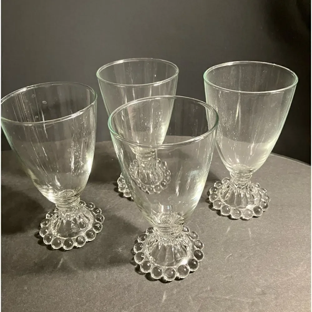 Imperial Glass Candlewick Goblets Set of 4‎
